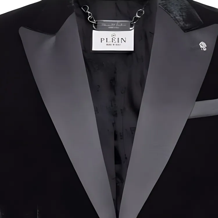 PHILIPP PLEIN Single breasted Velvet Blazer-4
