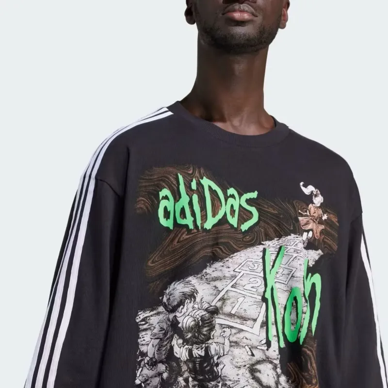 Adidas originals X KORN Long Sleeve Shirt Black XL - POIZON Adidas originals X KORN Long Sleeve Shirt Black XL - POIZON