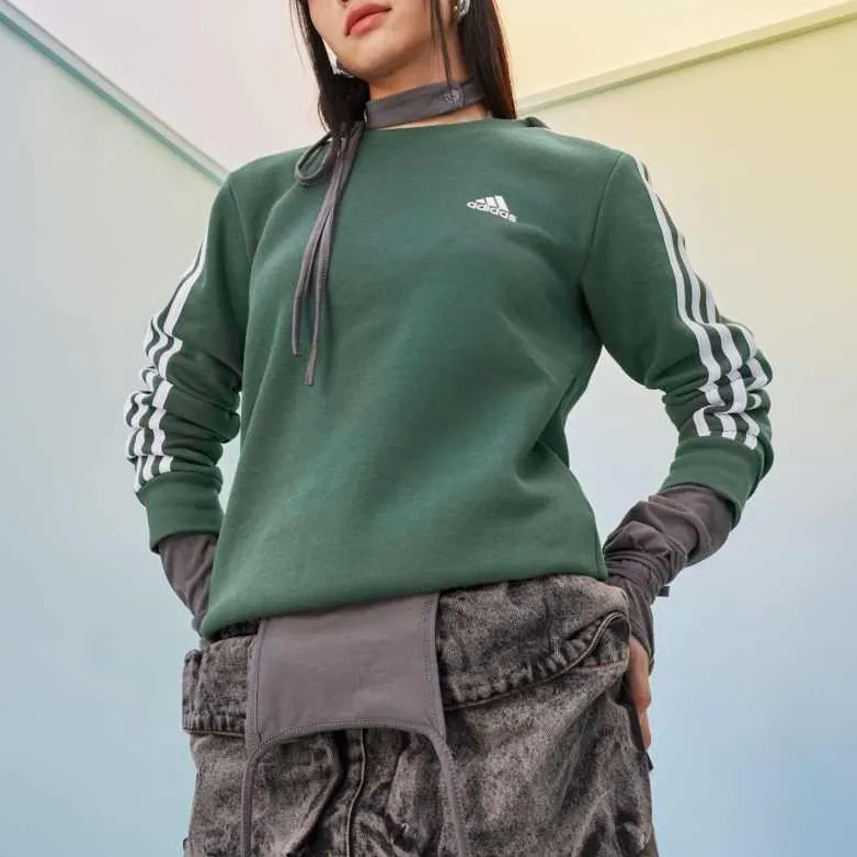 Adidas FW24 Sweatshirt Women's Oxidized Green/White-2