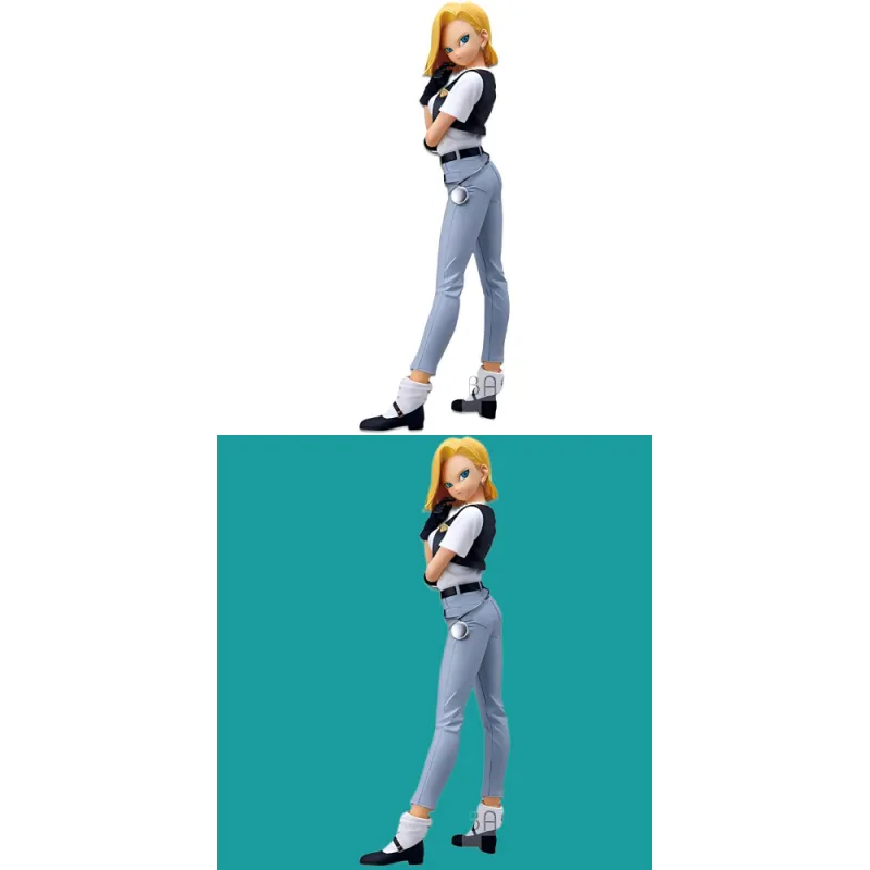 BANPRESTO Android 18 Eyeglasses Factory, Dragon Ball Z Sparkling Charm B Different Colored 25cm Bonus Gifts-2