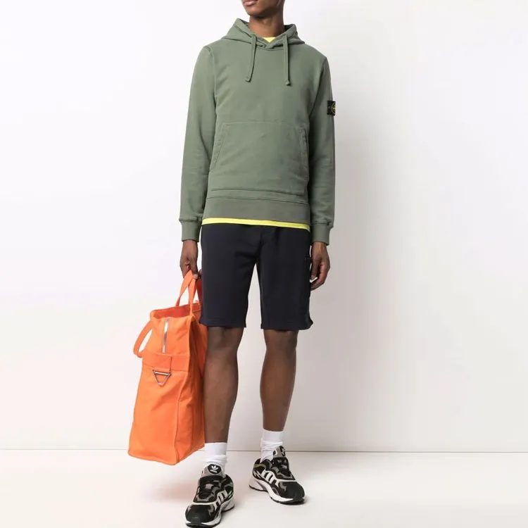 STONE ISLAND 64120 Brushed Cotton Fleece Hoodie-1