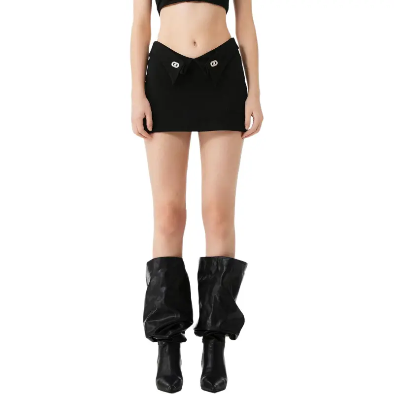 YJ1NGZYZJ Cargo Short Skirts Women's Black-4