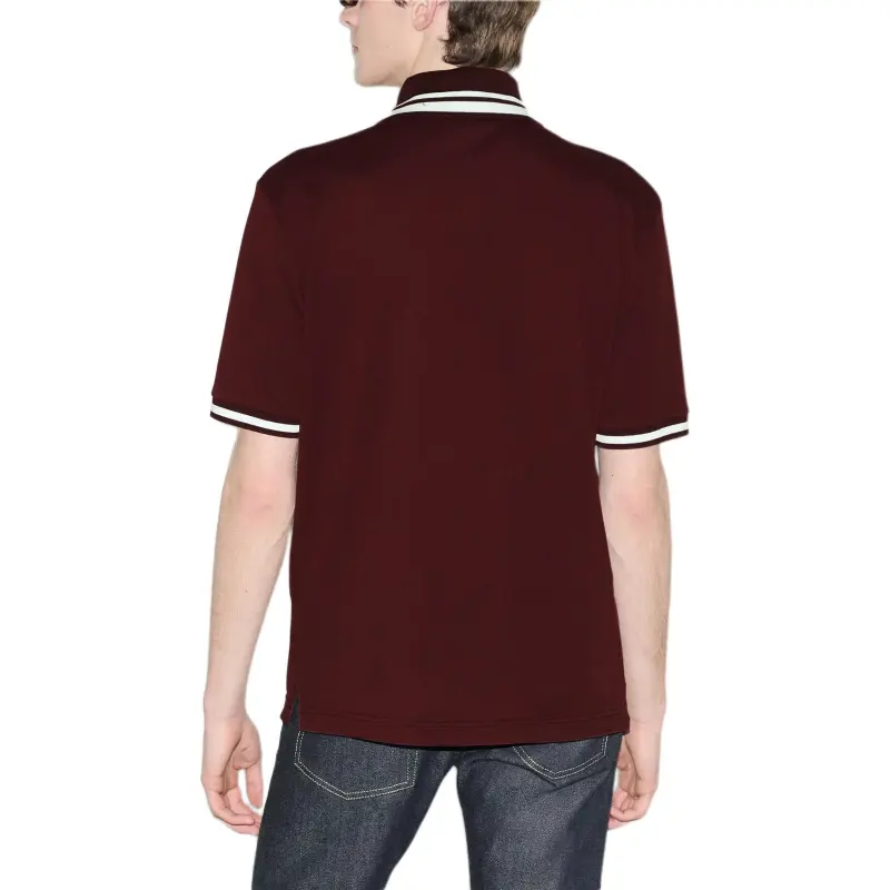 GUCCI Logo embroidered Piqué Polo Shirt-3