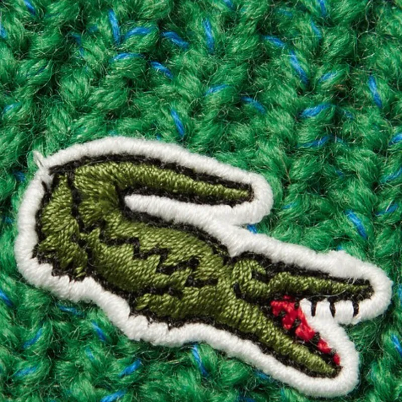 LACOSTE Sweater Women's Red White/Green Black Multicolor-3