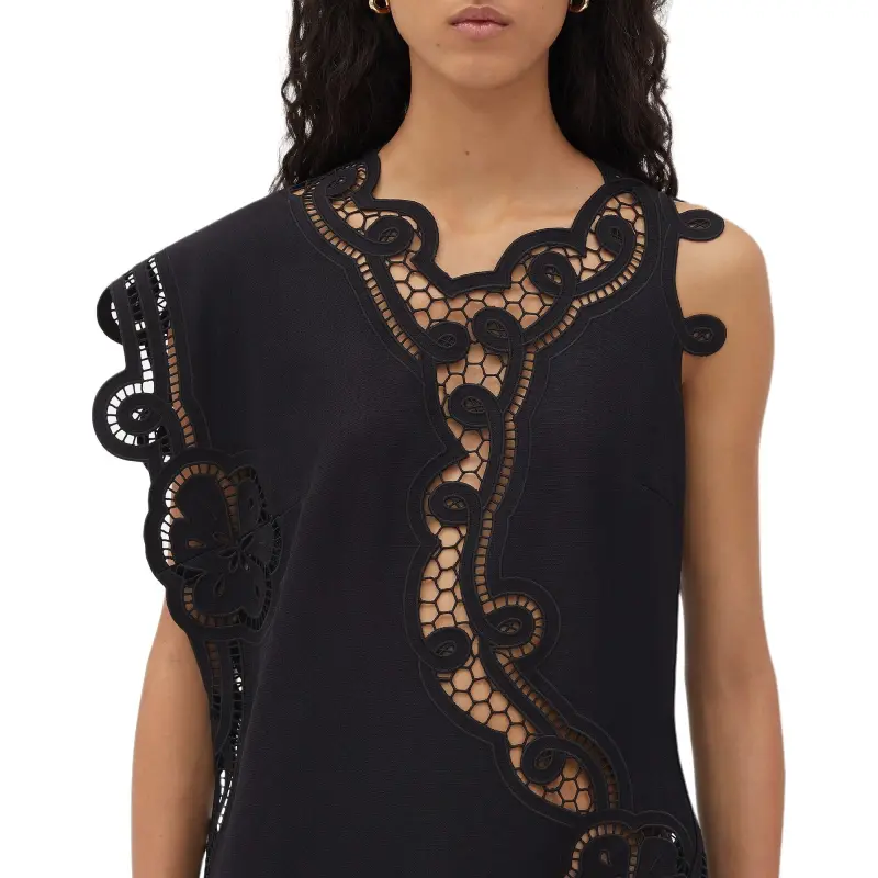 Bottega Veneta SS24 Sleeveless Dress Women's Blue Black-6