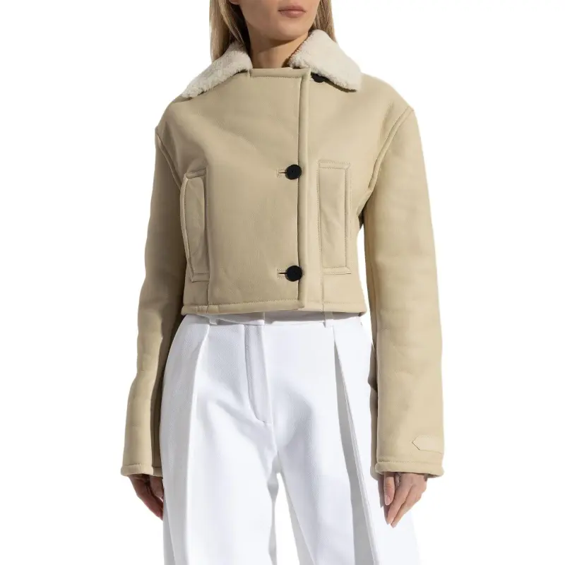 Jacquemus Double Breasted Shearling Coat-2