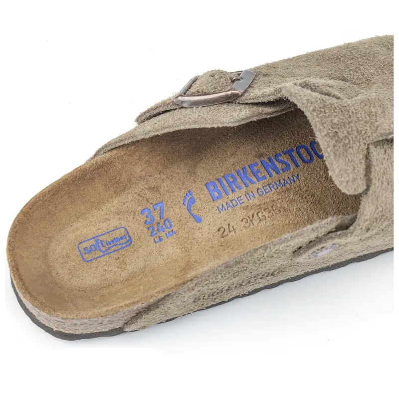 Birkenstock Boston Soft Footbed Suede Taupe Narrow Fit-11
