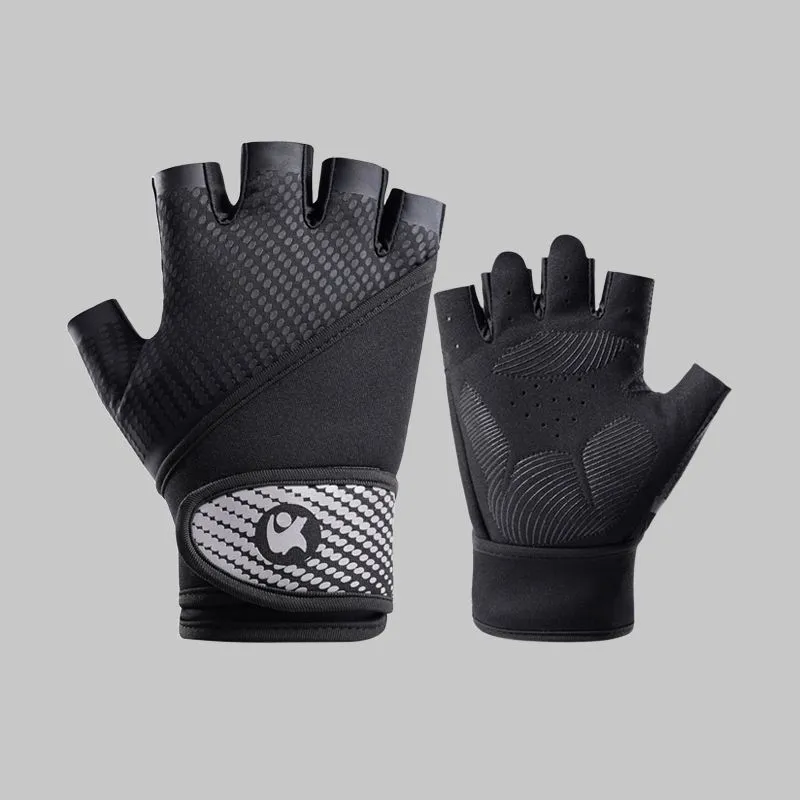 Mulinsen Polyamide Polyester Microfiber Leather Silicone Fitness Gloves Unisex-1