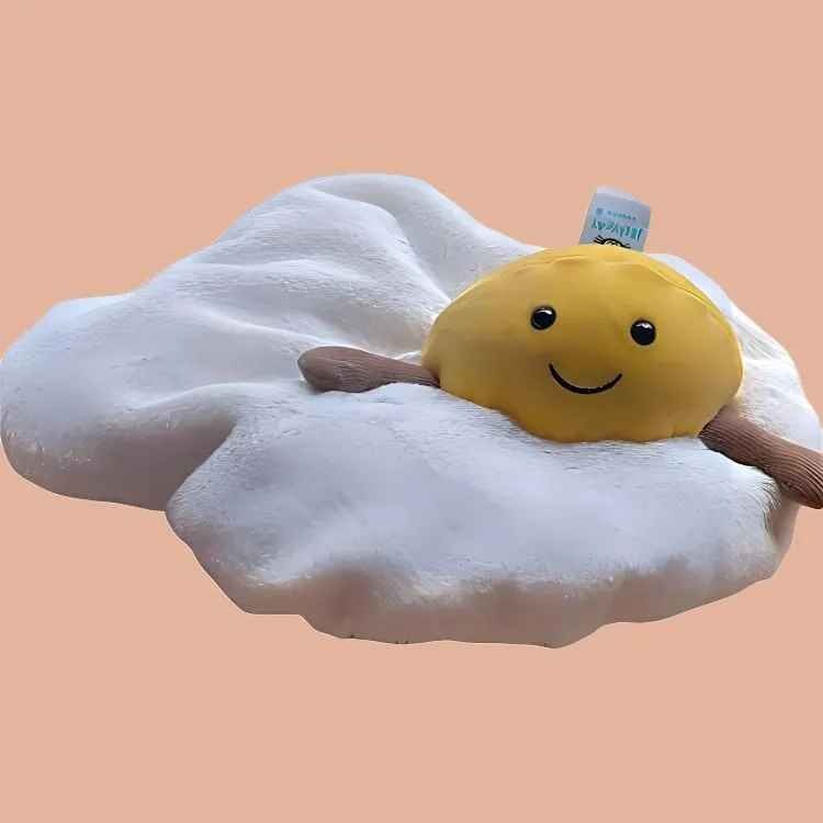 JELLYCAT Fun Food Collection Poached Egg Dolls Plush Doll 27cm Height-2