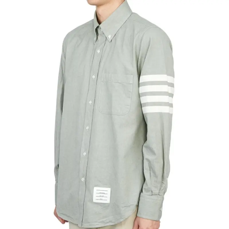 THOM BROWNE Shirts Men Light Green-2