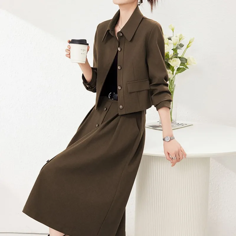 Fele.d Two Piece Skirt Sets Women's-4