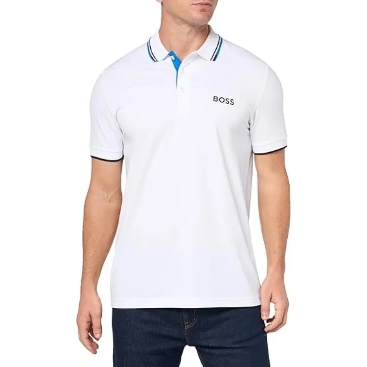 HUGO BOSS Logo Embroidered Short Sleeved Polo Shirt-2
