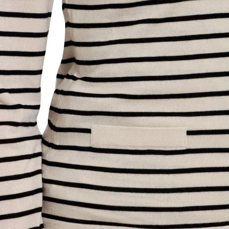 'S MAX MARA Striped V Neck Cardigan-4