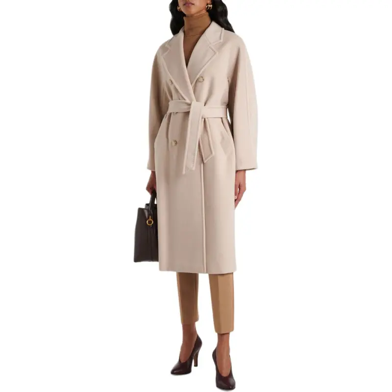 MaxMara Ticino Double Breasted Belted Coat-2
