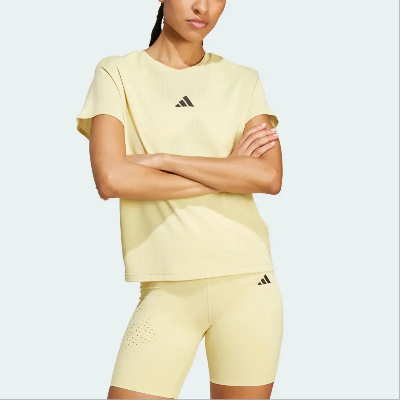 Adidas AirchillClimacool T Shirt Women's Powder Yellow-1