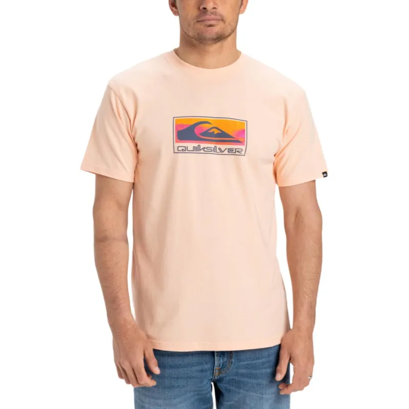 Quiksilver T Shirts Men Pink-2