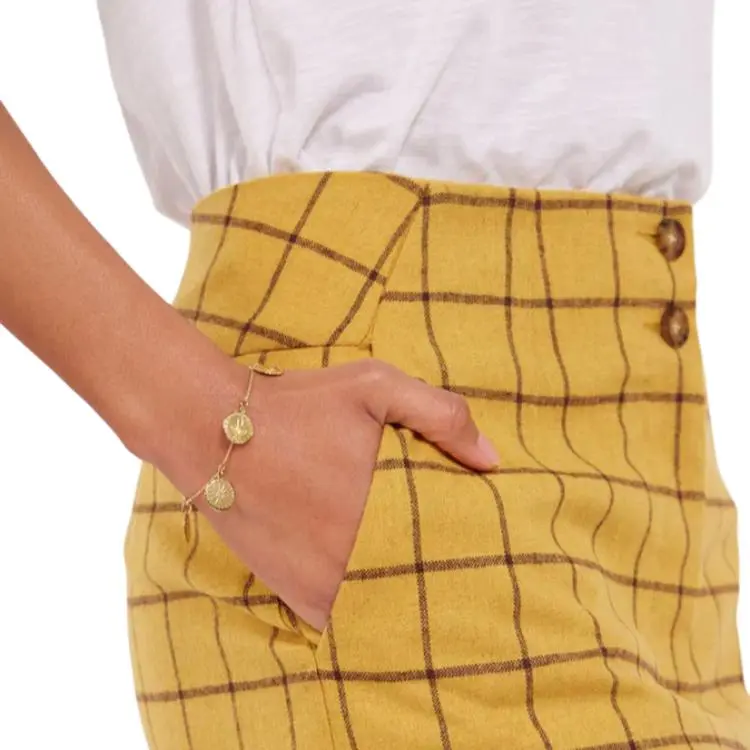 INES DE LA FRESSANGE Casual Short Skirts Women's Yellow-4