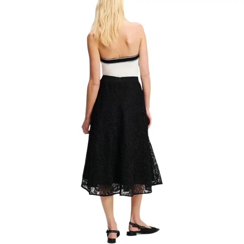 KARL LAGERFELD / Karl Lagerfeld Jeans Floral embroidered Skirt-3