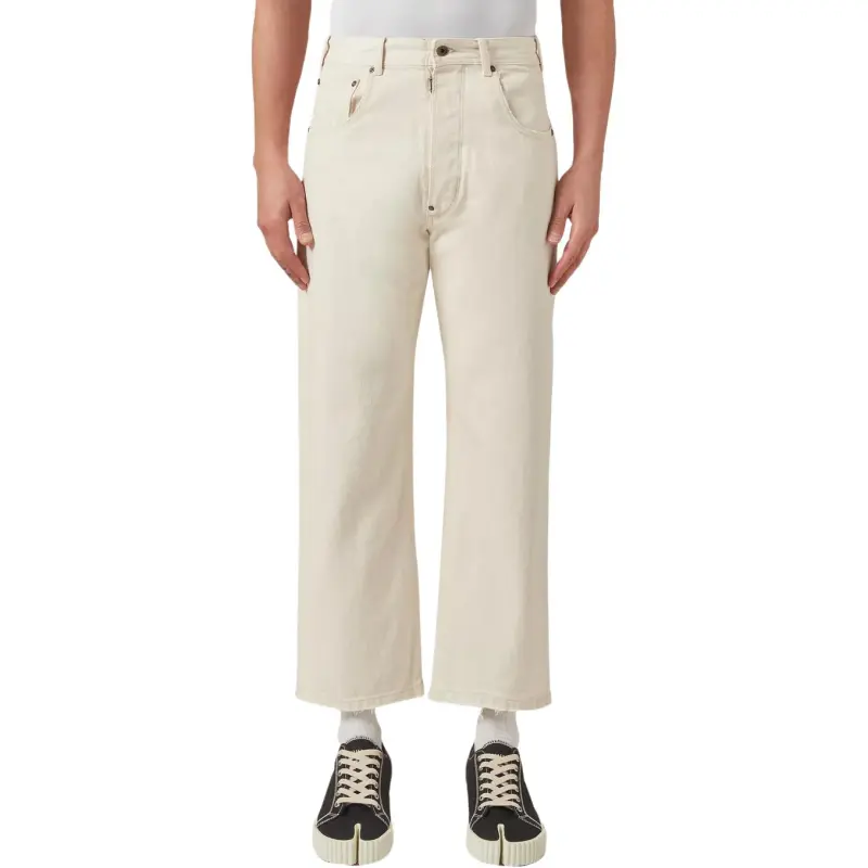 Maison Margiela Buckle Detailed Straight Leg Jeans-3
