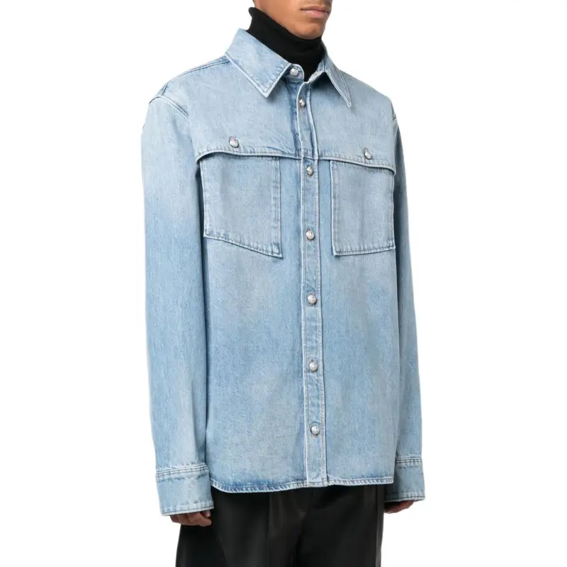 BALMAIN Faded Denim Shirt jacket-3