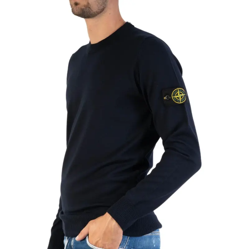 STONE ISLAND Logo patch Crew neck Jumper-4