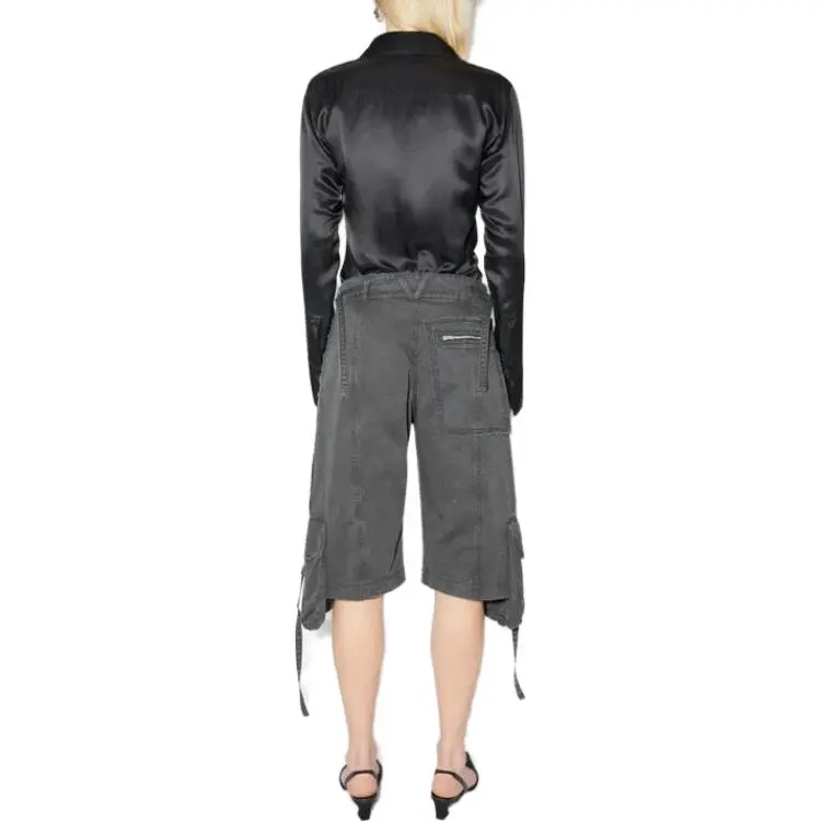 Acne Studios Cargo Shorts Women's Charcoal Gray-1