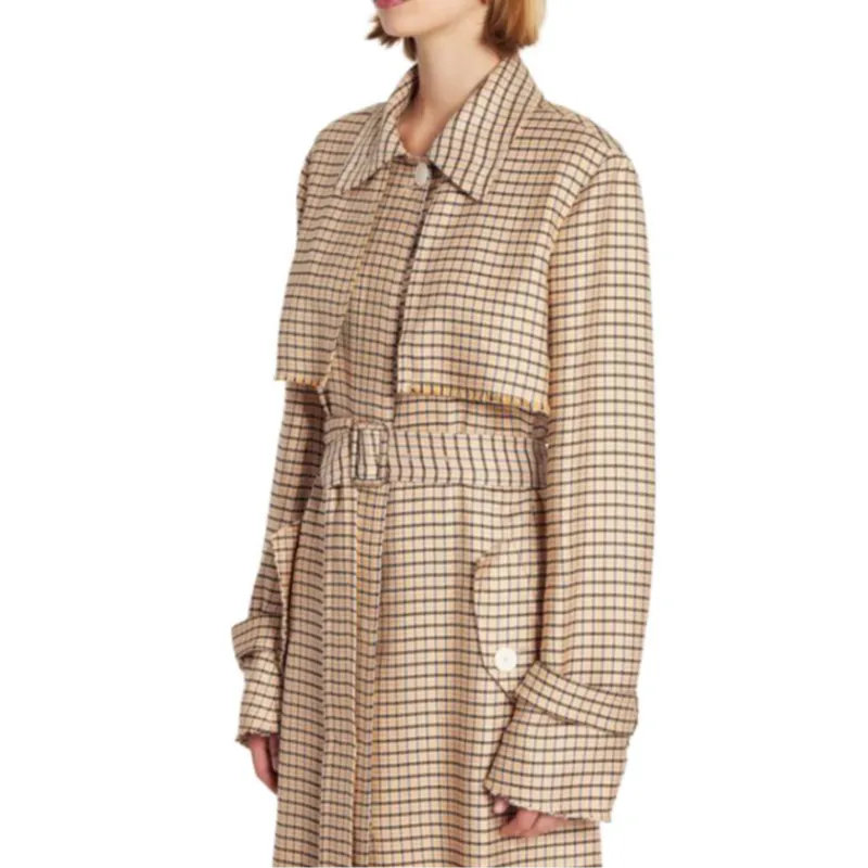 Lanvin Checkered Trench Coat-3