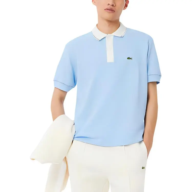 LACOSTE Polo Shirt Men's Light Blue-1