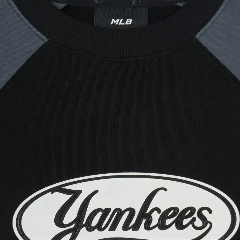 MLB Preppy Style Collection New York Yankees Sweatshirt Unisex Black-4