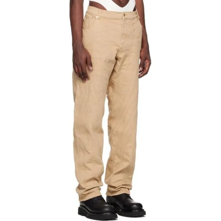 Mugler Jeans Men Beige-2