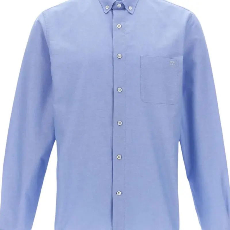 Valentino Shirt Men's Cornflower Blue-2