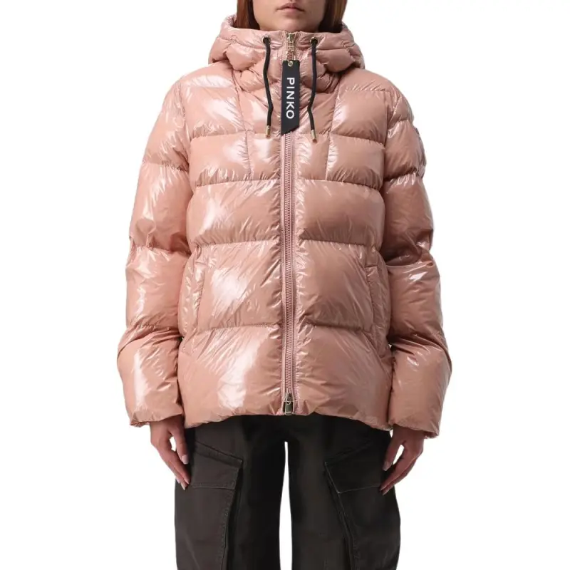 PINKO High Shine Hooded Puffer Jacket-1