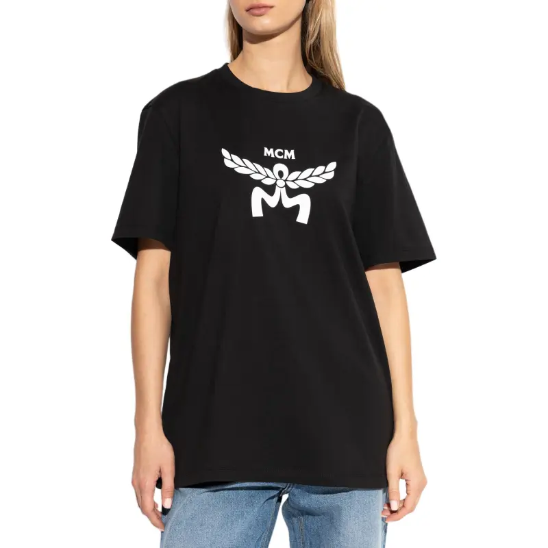 MCM Logo Printed Crewneck T Shirt-3