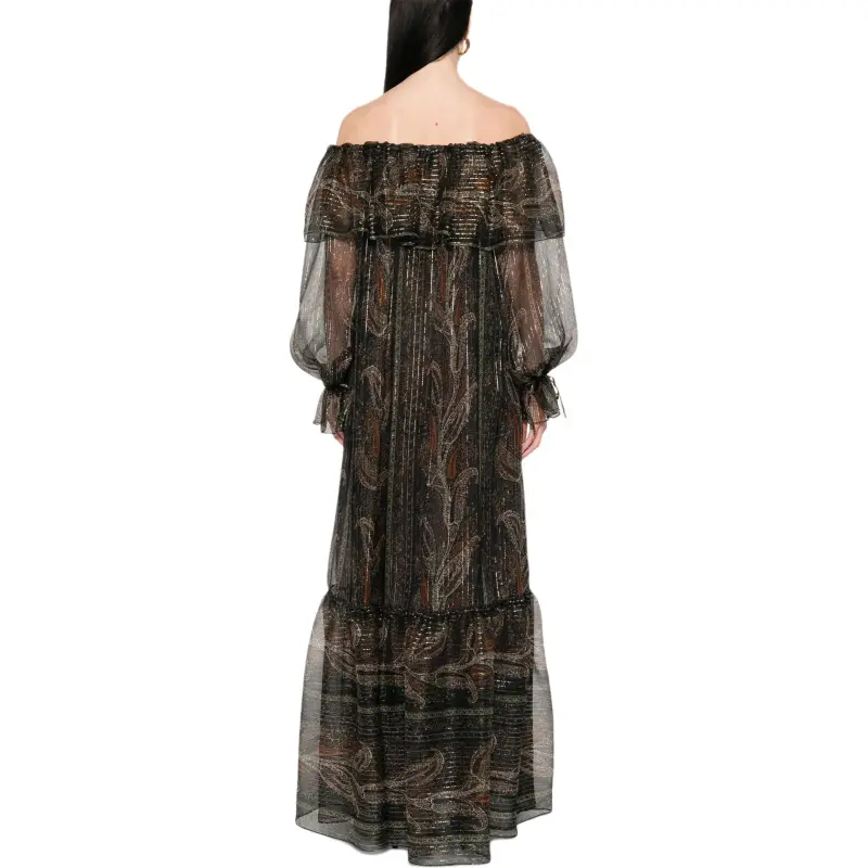 SAINT LAURENT Paisley Muslin Maxi Dress-2