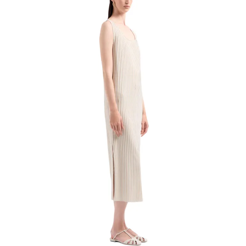 GIORGIO ARMANI Silk Jersey And Suede Dress-1