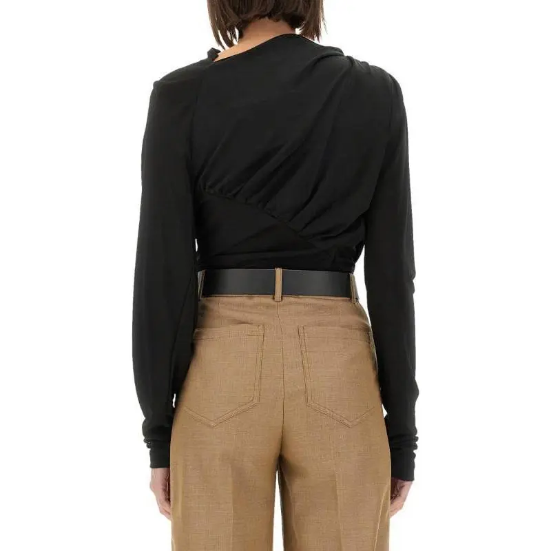 Victoria Beckham Draped Long Sleeved Top-1