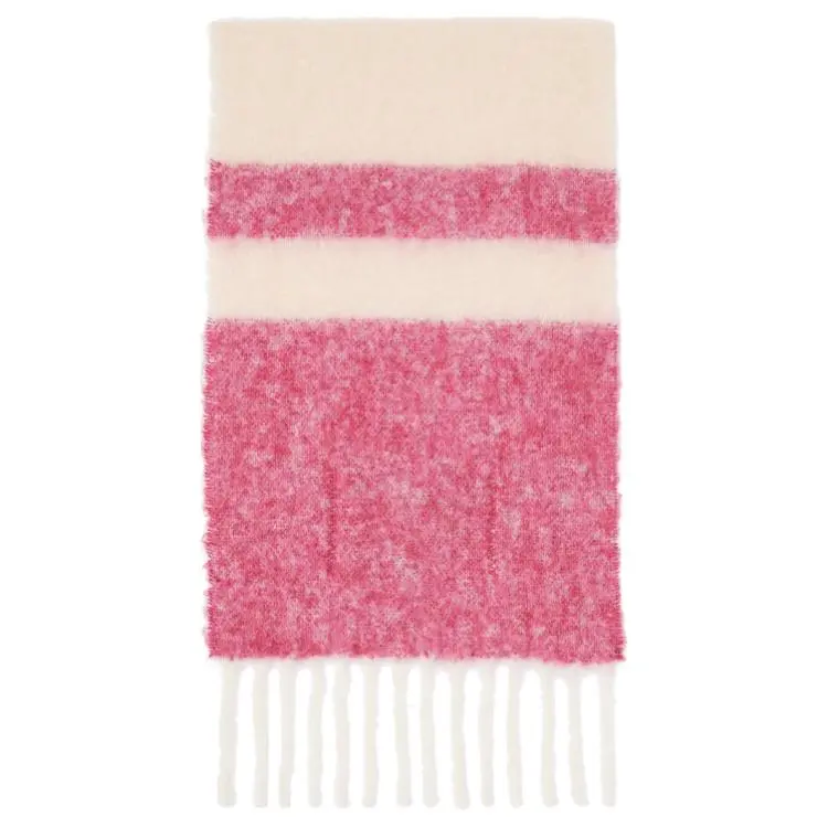 MARNI Mohair Knit Scarves Women's Pink-1