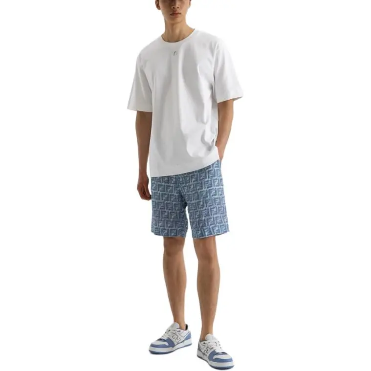 FENDI All Over Ff Printed Belt looped Shorts-2