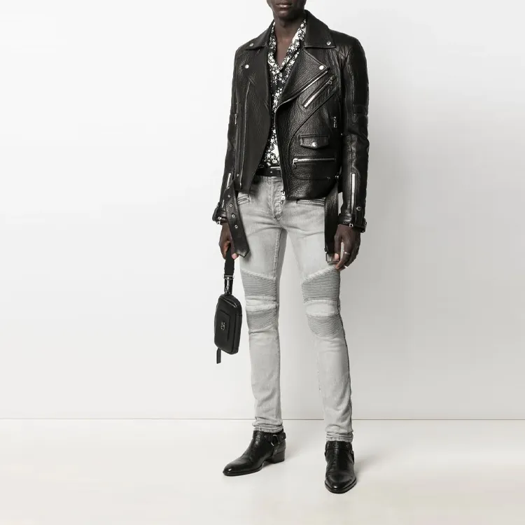BALMAIN Jeans Men Gray-1