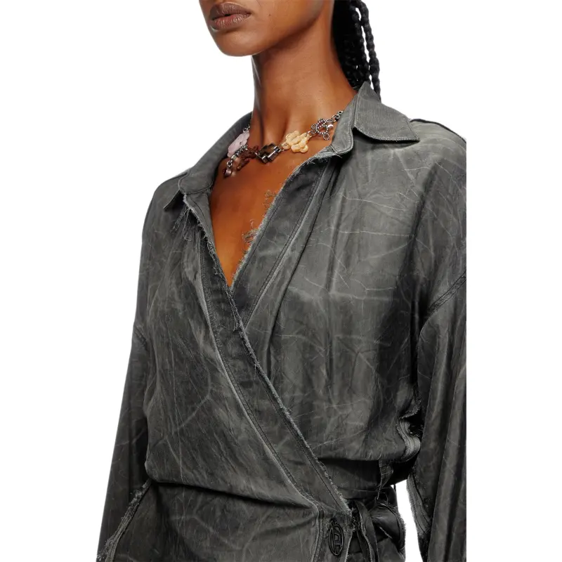 DIESEL D Raven Q1 Faded Distressed Midi Dress-4