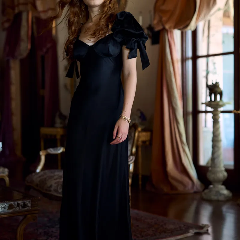 Selkie Collection Short Sleeved Dress Women's Black-3