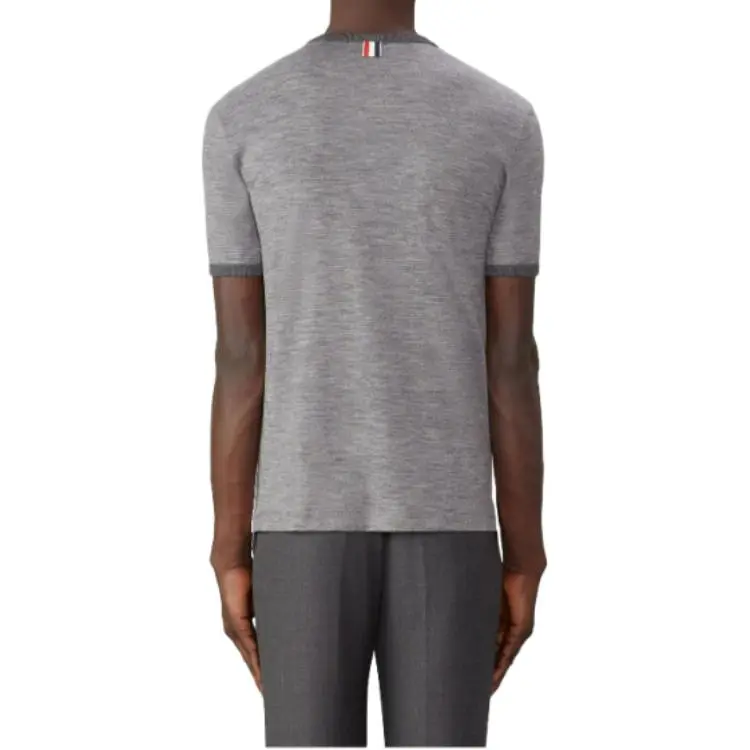 THOM BROWNE Ringer Cotton T shirt-4