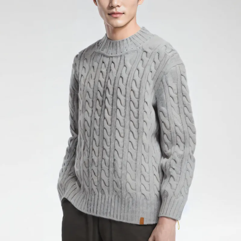 THE NORTH FACE Merino Wool Cable Sweater Unisex Gray-2