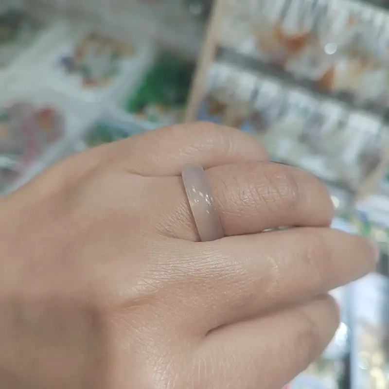 Gifts Chalcedony Jade Rings Unisex-8