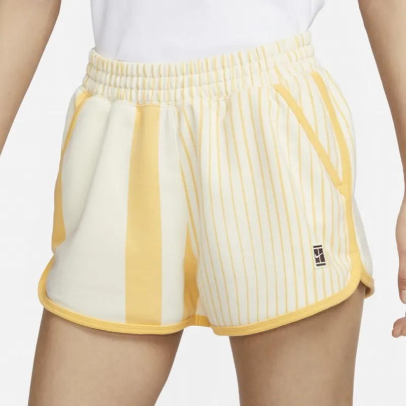 Nike Court Heritage Sports Shorts Women's Yellow Jade Gold-4