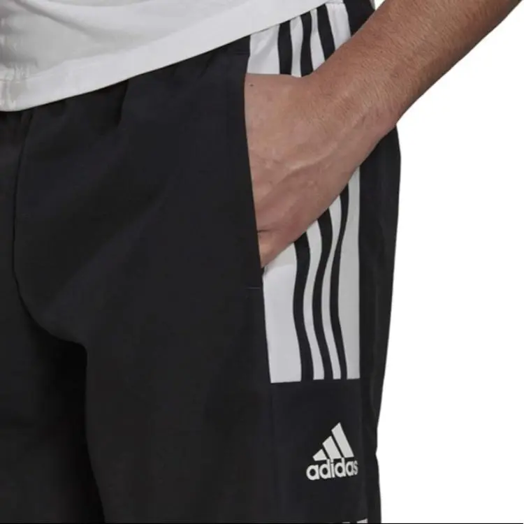 Adidas Casual Sportswear Men Clothing Set White T Shirt+Black Shorts-3