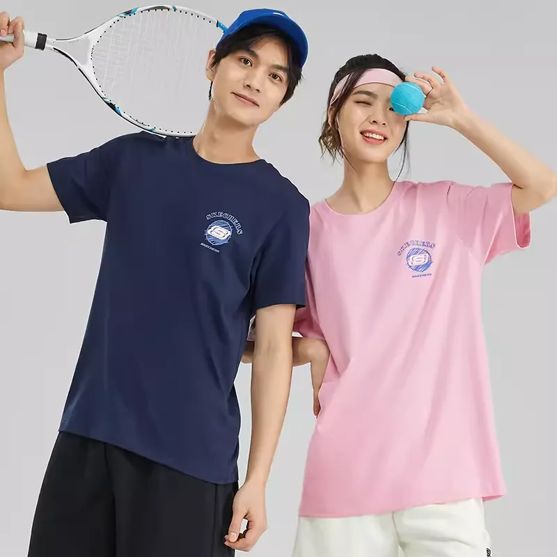 Skechers T Shirts Unisex Medieval Blue/007D-2