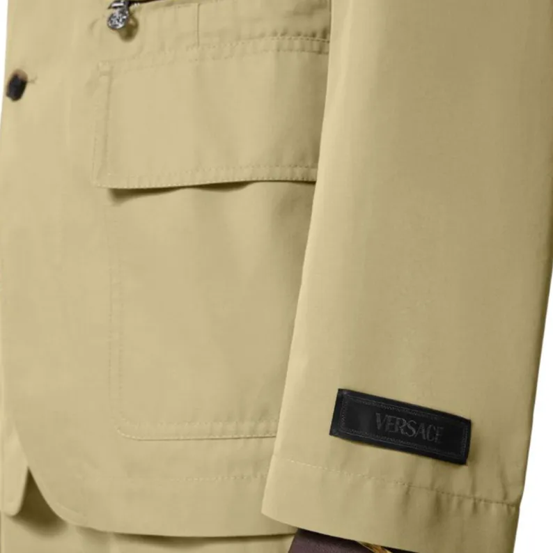 VERSACE Flap Pocket Single Breasted Tailored Blazer-4