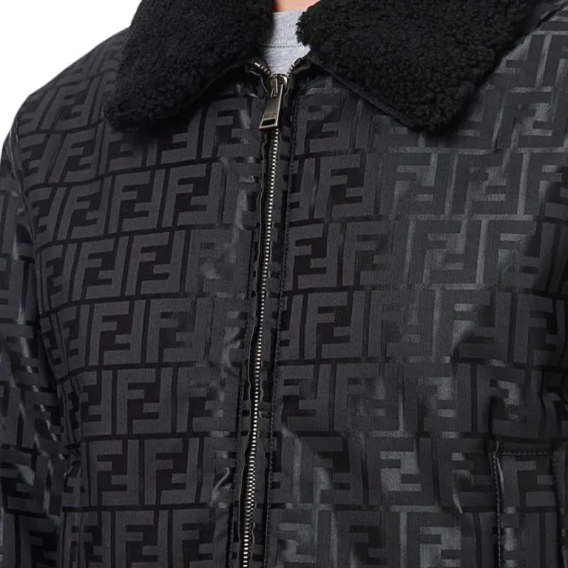 FENDI Ff Motif Short Padded Jacket-5