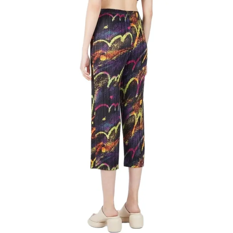 Homme Plissé Issey Miyake Casual Pants Women's Purple-1